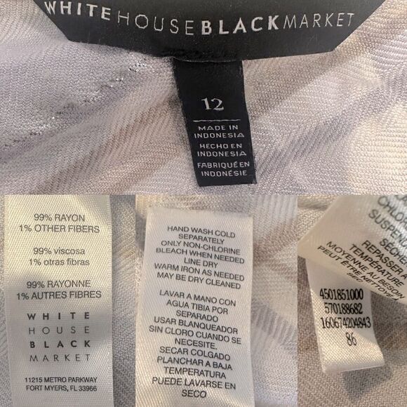 White House Black Market Button Down Top Size 12 - Picture 13 of 13